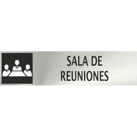 Señal Informativa de acero inoxidable Sala de Reuniones de 0,8mm 50 x 200 mm SEKURECO (1/2)