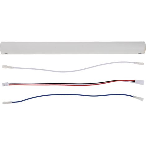 Tige Suspendre Blanche Mate 30 Cm pour Ventilateur de Plafond avec Rallonge Électrique Intégrée, Extension Courte Compatible Éclairage de Plafond, Accessoire Non Fileté