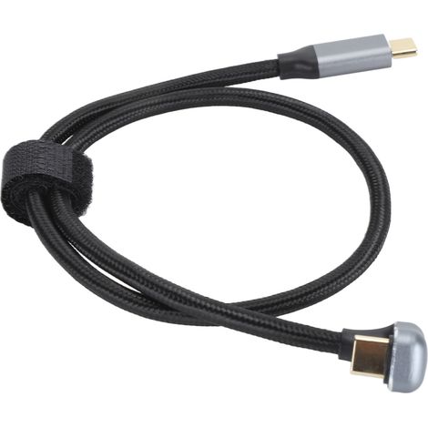 Câble de données en forme de U, connecteur USB-C mâle-mâle, USB 3.2 Gen2, 10 Gbit/s, 20 V, 5 A, charge rapide PD100 W, compatible avec la diffusion d'écran 4K 60 Hz et OTG, longueur 50 cm / 19,7 pouce (1/5)