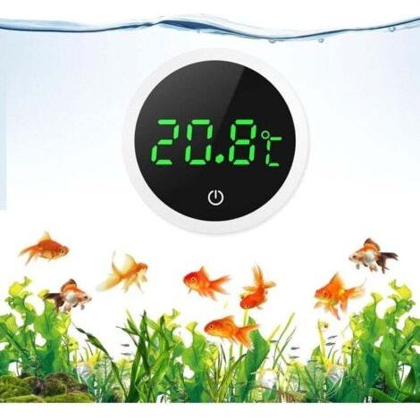 Hochpräzises digitales 0,1℃-LCD-Aquariumthermometer mit Touch-Tasten und austauschbarer Batterie für Schildkrötenaquarien und tropische Glasaquarien (1/4)