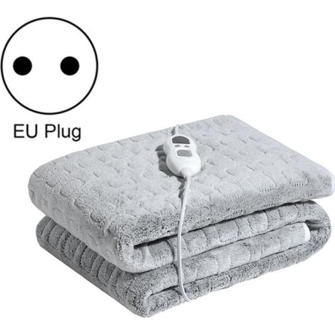 Couverture chauffante électrique en flanelle 100 W avec interrupteur de minuterie de thermostat, style : prise EU 6ème vitesse. (1/5)