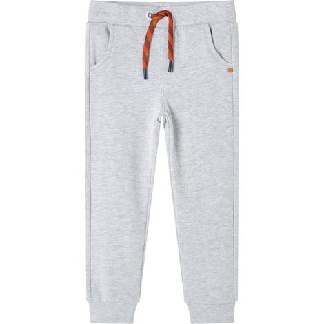 vidaXL Pantalones de chándal infantiles gris mélange 104 (1/4)