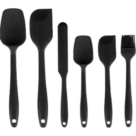 Spatule En Silicone - Résistante À La Chaleur Jusqu'à 270 °C - Pour Cuisinière Et Plats Antiadhésifs - Lot De 3 (1/5)