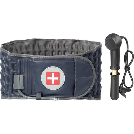 Cintura di decompressione lombare per alleviare il dolore lombare e supportare la zona lombare. Corsetto per alleviare la sciatica. Cintura di decompressione spinale per donne e uomini, blu.