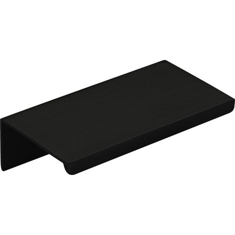 10er Pack - Alu Möbelgriff SEARL 70 mm schwarz eloxiert Aluminium gebürstet Griff-Profilleiste Schubladengriff Küchengriff von SO-TECH