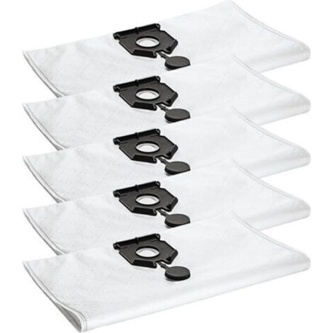 Lot de 5 sacs d'aspirateur compatibles avec Kärcher 2.889-154.0. sacs à poussière non tissés pour aspirateurs NT 30/30L/30L EU2613. filtres de rechange haute capacité (1/5)