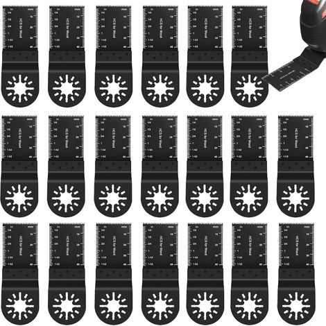 Multitool Lot de 10 lames de scie oscillantes pour bois, métal, plastique, outil multifonction – Noir (1/5)