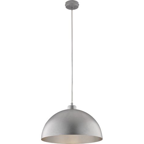 Sospensione Industrial 1 Luce Marcus In Ferro Laccato Argento Diam 35 (1/2)