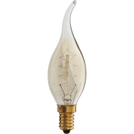 Premier Housewares LED Bulbs Copper Light Bulbs Vintage LED Bulb Small Screw Light Bulb 40 Watt w4 x d4 x h12cm