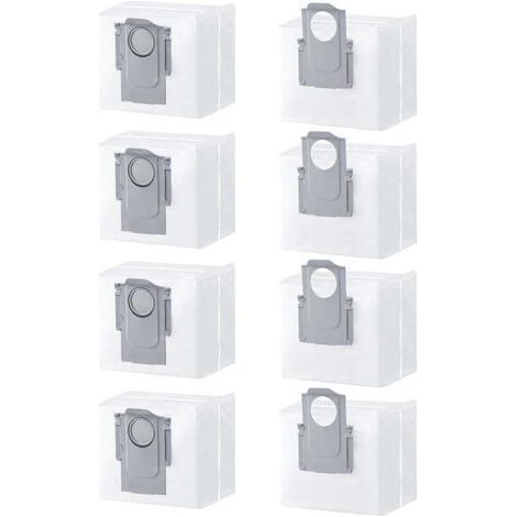 8pcs Sacs à Poussière Accessoires de Rechange pour Roborock S8/S8+/S8 Pro Ultra/S7 MaxV Ultra/S7 Pro Ultra/Q7+/Q7 Max/Q7 Max+/Q5+ (1/4)