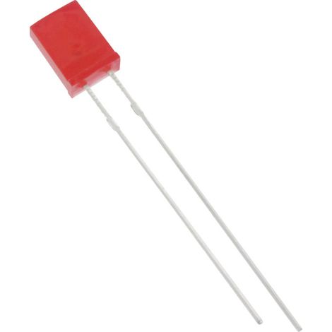 TRU COMPONENTS 1577349 LED bedrahtet Rot Rechteckig 2 x 5 mm 75 mcd 120 ° 20 mA