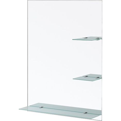 SPECCHIO RETTANGOLARE CON MENSOLE 60X80 LxH 60x80 cm