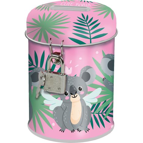 Salvadanaio a forma di koala con lucchetto