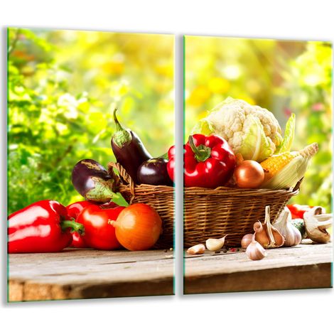 Tabla de cortar de vidrio 2x 30x52 verduras (1/5)