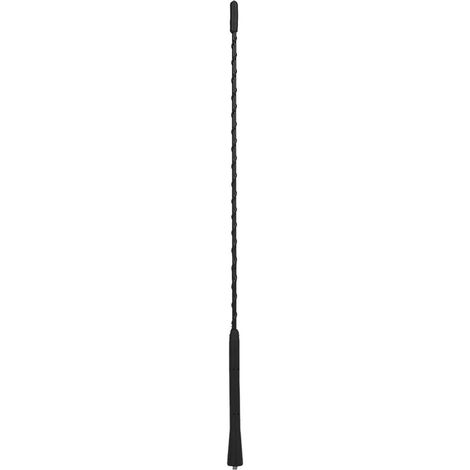Antena de repuesto AM/FM de 16 pulgadas – Mástil tipo látigo negro roscado – Fácil instalación – Compatible con BMW, Chevrolet, Toyota y más (1/5)