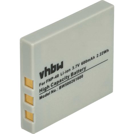 vhbw Akku kompatibel mit Pentax Optio SVi, X, W20, W10, T20, T10, WPi, WP Kamera (500 mAh, 3,6 V, Li-Ion) (1/5)