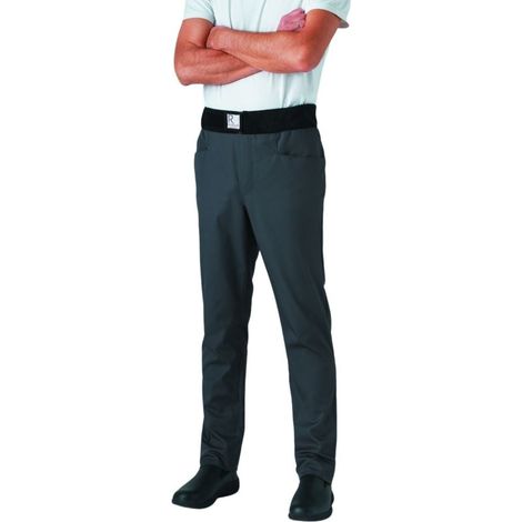 Pantaloni slim da cucina unisex con cintura in spugna Robur Archet Grigio XS