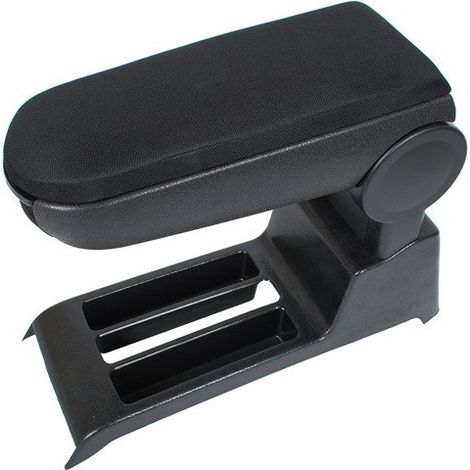 Reposabrazos KPL para VW Polo IV 9N 01-09, tejido negro + kit de montaje (1/2)