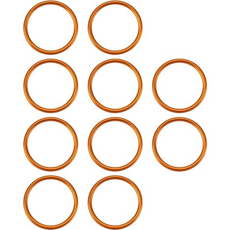 10 Anneaux d'Étanchéité Collecteur 28x34x2mm Métal Creux Cuivré Échappement Moto Compatible avec S51/Schwalbe SR1 (1/5)