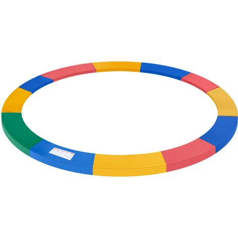 Ensemble d'accessoires pour trampoline, protection de bord, filet de sécurité pour trampoline de 2,44 m à 4,57 m (8 à 15 pieds), Ø 366 cm, coloré, idéal pour la sécurité et la protection