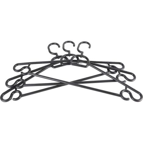 Cintres noirs, lot de 3, cintres robustes pour chemises, vestes et pantalons (1/2)