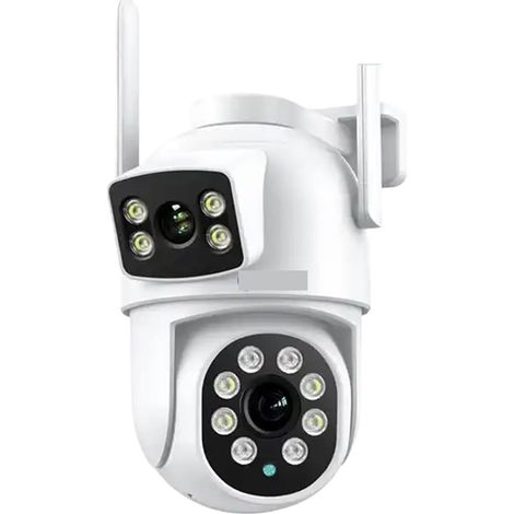 Caméra de sécurité à Domicile Caméra 8MP PTZ Double Objectif Suivi Automatique AI détection Humaine CCTV vidéo caméra de Surveillance extérieure sécurité CCTV caméras IP(8MP Camera Add 32GB) (1/5)