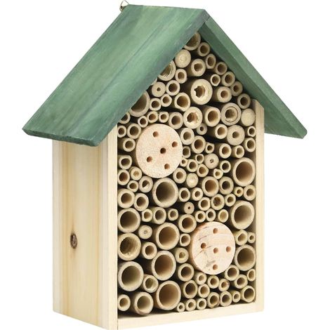 Insektenhotels 2 Stk. 23x14x29 cm Massivholz Tanne