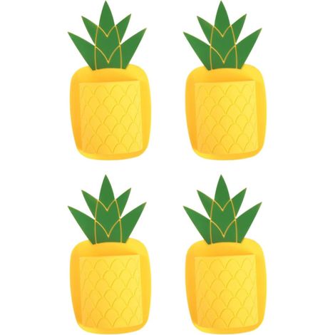 Porte-brosse à dents en silicone, porte-brosse à dents en forme d'ananas, porte-brosse à dents de salle de bain, porte-brosse à dents (4 pièces) (1/5)