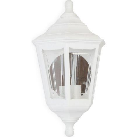 Wandleuchte Klassisch Clic-Clac 6 Apply Halb Ip44 E27 42w Weiß