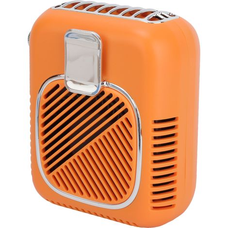 Ventilateur de Ceinture 2 en 1 avec Batterie 10000mAh - Ventilation Portable et Power Bank USB pour Bureau et Extérieur - Orange (1/5)