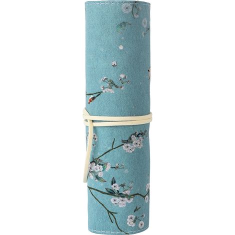 Pochette à stylos rétro chinoise ancienne, grande capacité pliable, étui antiquités motif floral (1/5)