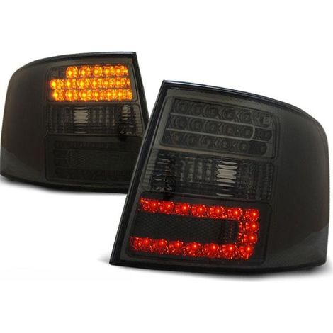Paire de feux arriere Audi A6 C5 break de 05/1997 a 05/2004 LED fume (1/2)