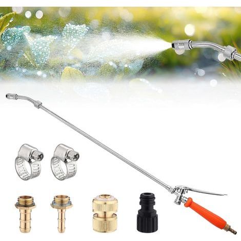 29 Inch Stainless Steel Pump Sprayer Wand Replacement with Adjustable Nozzle and Brass Fittings for Garden and Car Wash (1/5)