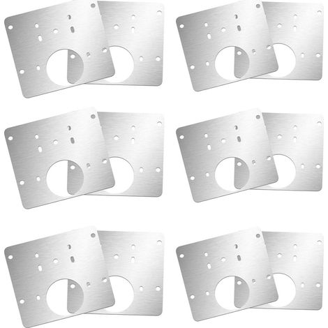 12 ensembles Lot De Charnières Pour Portes Placard Meubles Caissons Et Fenêtres Simple Installation Et Utilisation, 99cm, Argent (1/5)