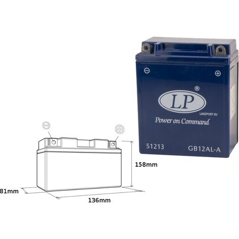BATTERIA AL GEL LANDPORT GB12AL-A (MG LB12A-3) SENZA MANUTENZIONE - A ENERGIA ELETTRICA (20)