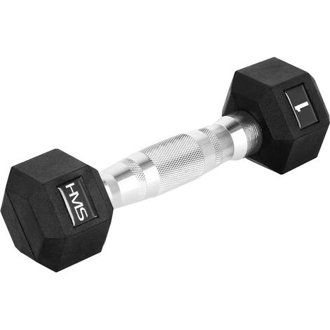 Haltere hexagonale en caoutchouc de 1 kg poignee moletee 218525373 218525373 218525373 218525373 (1/2)