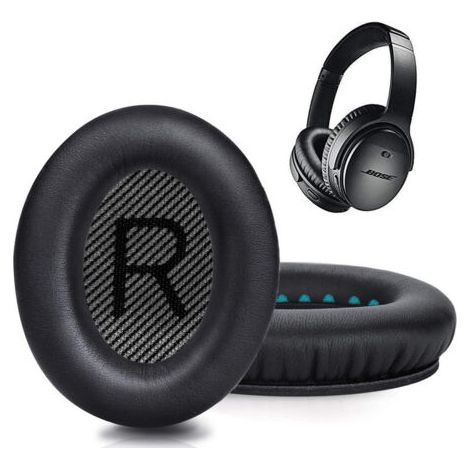 Coussinets de rechange pour casque professionnel, housse en mousse souple pour casque supra-auriculaire Bose Quietcomfort Series (noir) (1/5)