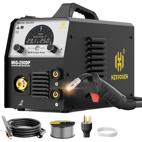 Máquina de soldar, funcionalidad 5 en 1, control sinérgico eficiente, MIG250DP (1/5)