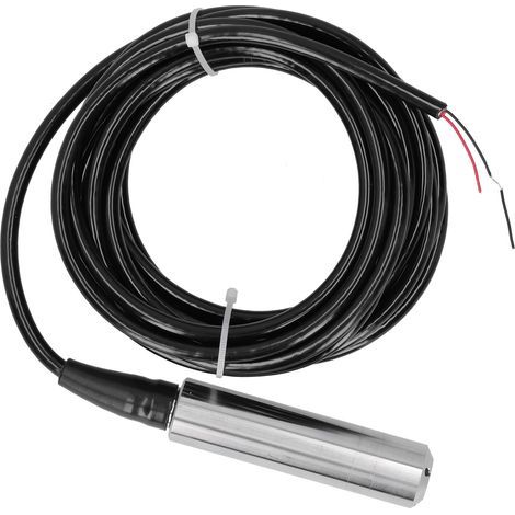 YB2JF Capteur de Niveau d'Eau 5m Câble Transmetteur de Niveau Liquide 4-20mA 12-32VDC (0-10m) (1/5)