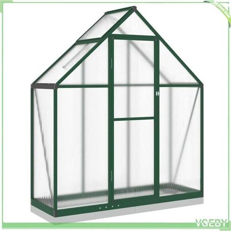 Serre - FAFEICY - 4005820 - 169x58x202 cm - Polycarbonate 4 mm anti-UV - Cadre aluminium vert (1/5)