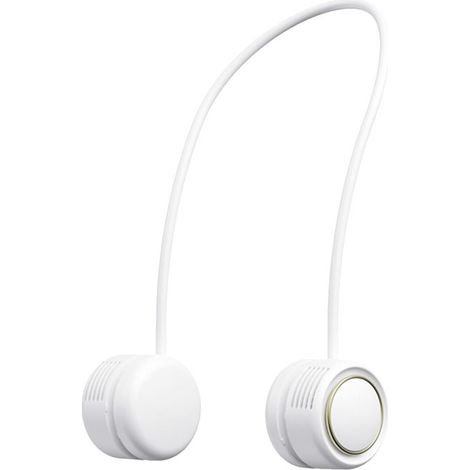 1 ventilateur de cou, mains libres, double tête, 3 vitesses, rechargeable USB, silencieux 45 dB, pour bureau et déplacements (1/5)