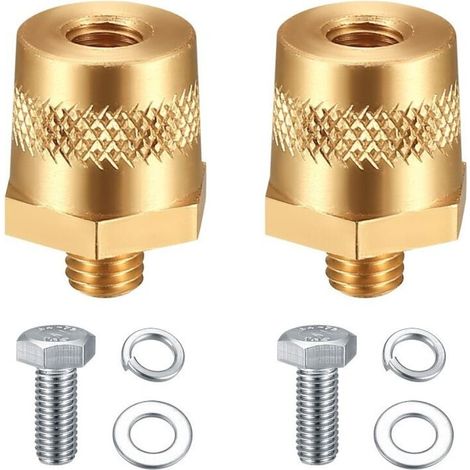 2pcs 12V Battery Terminal Battery Clamps M8 Battery Ends for Automotive Battery Terminal Adapter with Stainless Steel Screws for Automotive, Trucks, Cruise Ships (1/5)