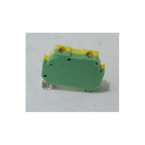 Bloc de jonction vert-jaune pour fil souple 1.5mm² 1 étage 2 connexions circuit terre raccord vis MT 1.5-PE PHOENIX 3100318