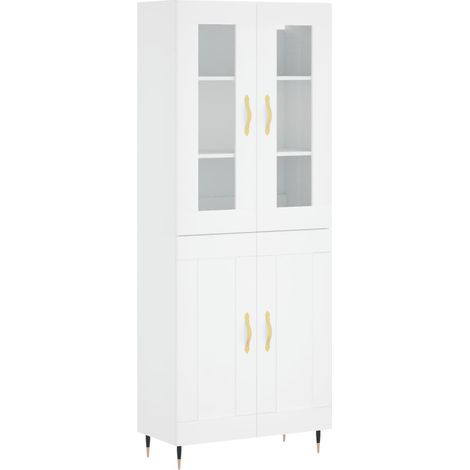 Maison Exclusive - Credenza Bianca 69,5x34x180 cm in Legno Multistrato