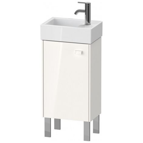 Duravit Meuble sous-lavabo Brioso 36,4,0 x 23,9 cm, 1 porte, 1 tablette en verre, pour lavabo Vero Air 072438 BR4429L, Couleur (avant/corps): Décor blanc brillant, manche blanc brillant - BR4429L2222