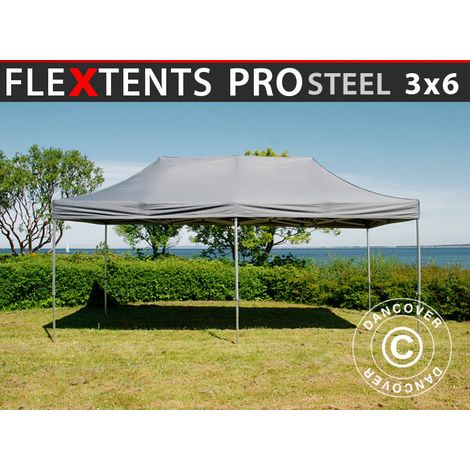 Pop up gazebo FleXtents Pop up canopy Folding tent PRO Steel 3x6