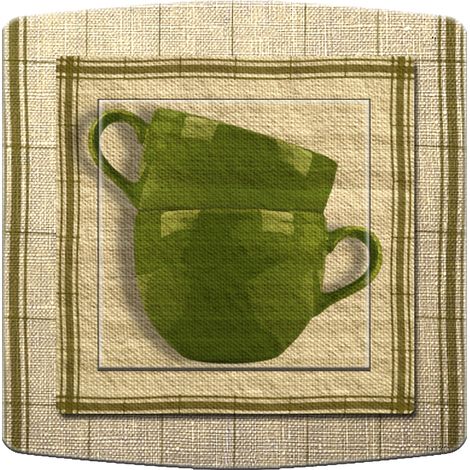 Interrupteur décoré tasses