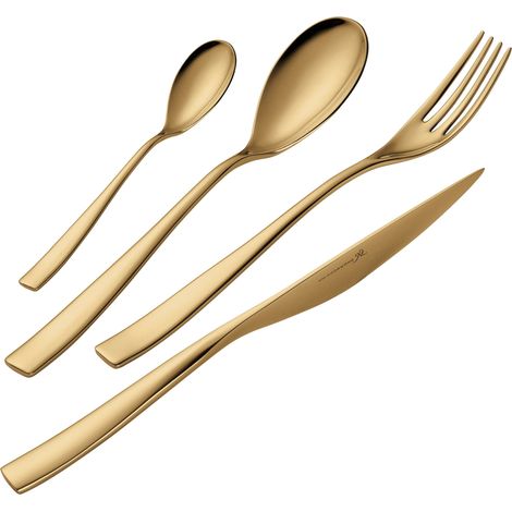 Servizio Set di Posate 24 Pezzi in Acciaio 18/10 PVD Eme Etoile Gold (1/2)