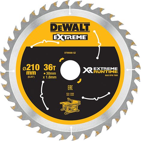 Dewalt DT99566 XR DCS7485 FlexVolt Table Saw Blade 210 x 30mm x 36 Tooth Xtreme