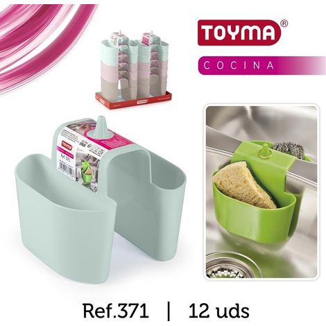 1 Pezzo Portaspugna Appoggio Lavello Doppio Color 3 Colori (1/2)